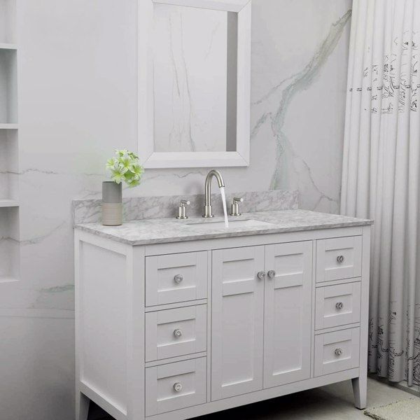 Brushed Nickel Two-Handle Widespread Bathroom Faucet