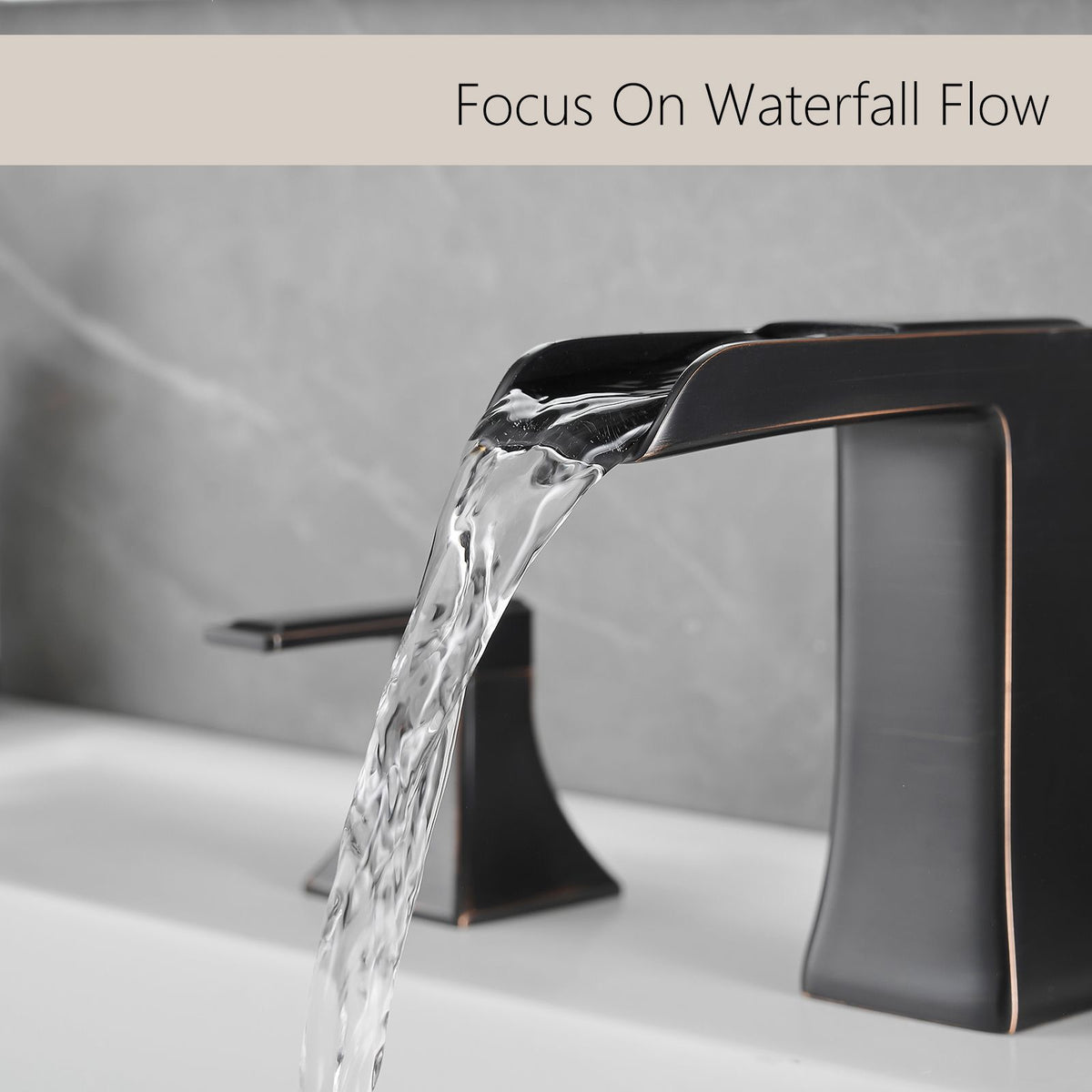 Oil Rubbed Bronze 8- Widespread Bathroom Faucet with Pop-Up Drain