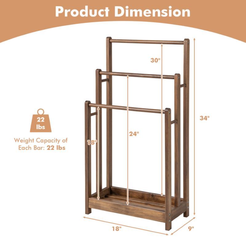 Bathroom Freestanding Towel Rack with Storage Shelf - Space-Saving and Practical Gift