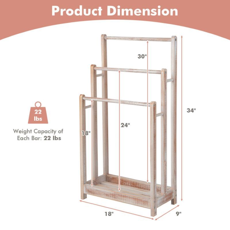 Bathroom Freestanding Towel Rack with Storage Shelf - Space-Saving and Practical Gift