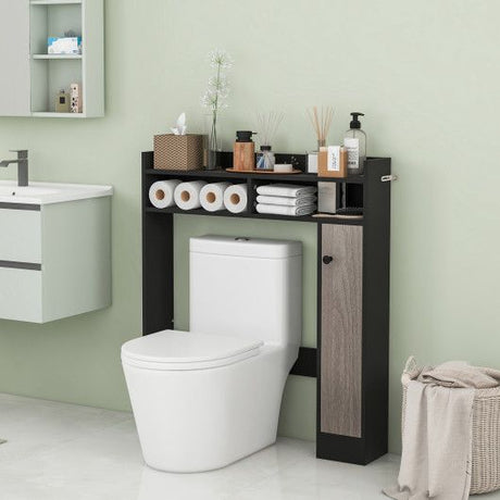 Maximize Bathroom Space with Over the Toilet Organizer & Adjustable Shelves