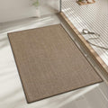 Ultra Thin Non Slip Bath Mat – Quick Dry, Absorbent, Small Dark Beige