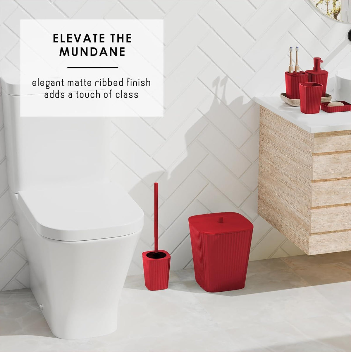 11-Piece Christmas Bathroom Accessories Set with Adhesive Shower Caddy and More