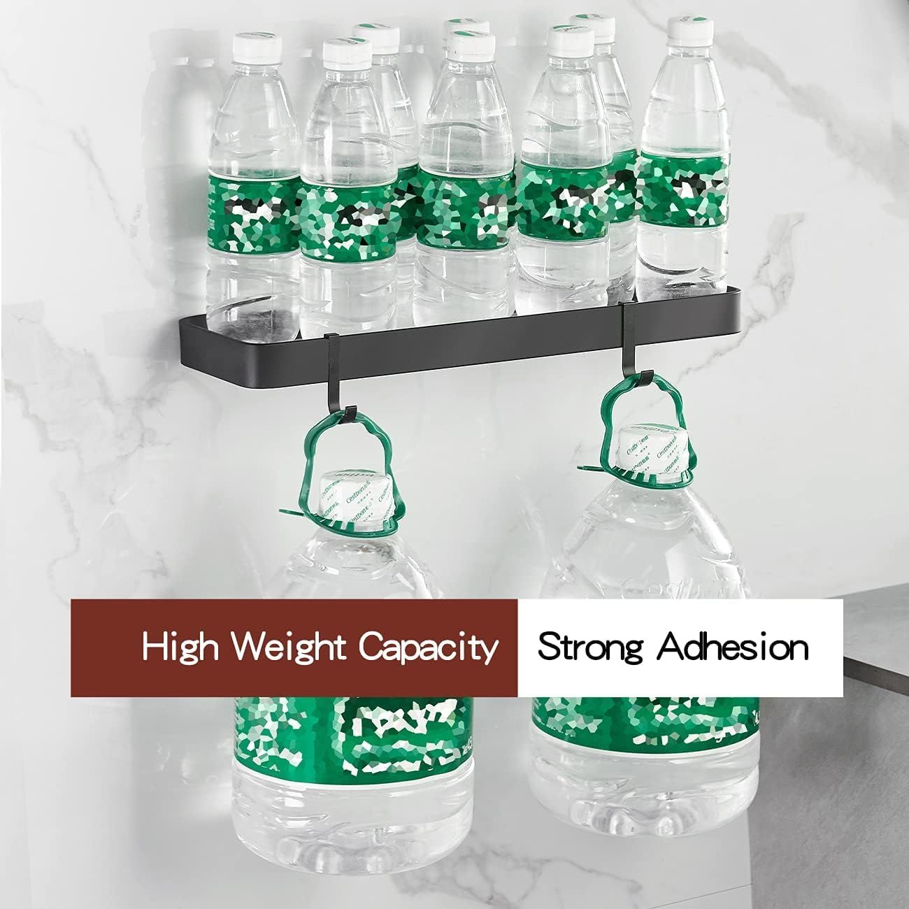 2-Tier Glass Bathroom Shelf with Towel Bar – Modern Floating Organizer