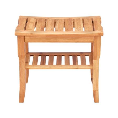 Versatile Shower Stool with Built-In Storage Shelf