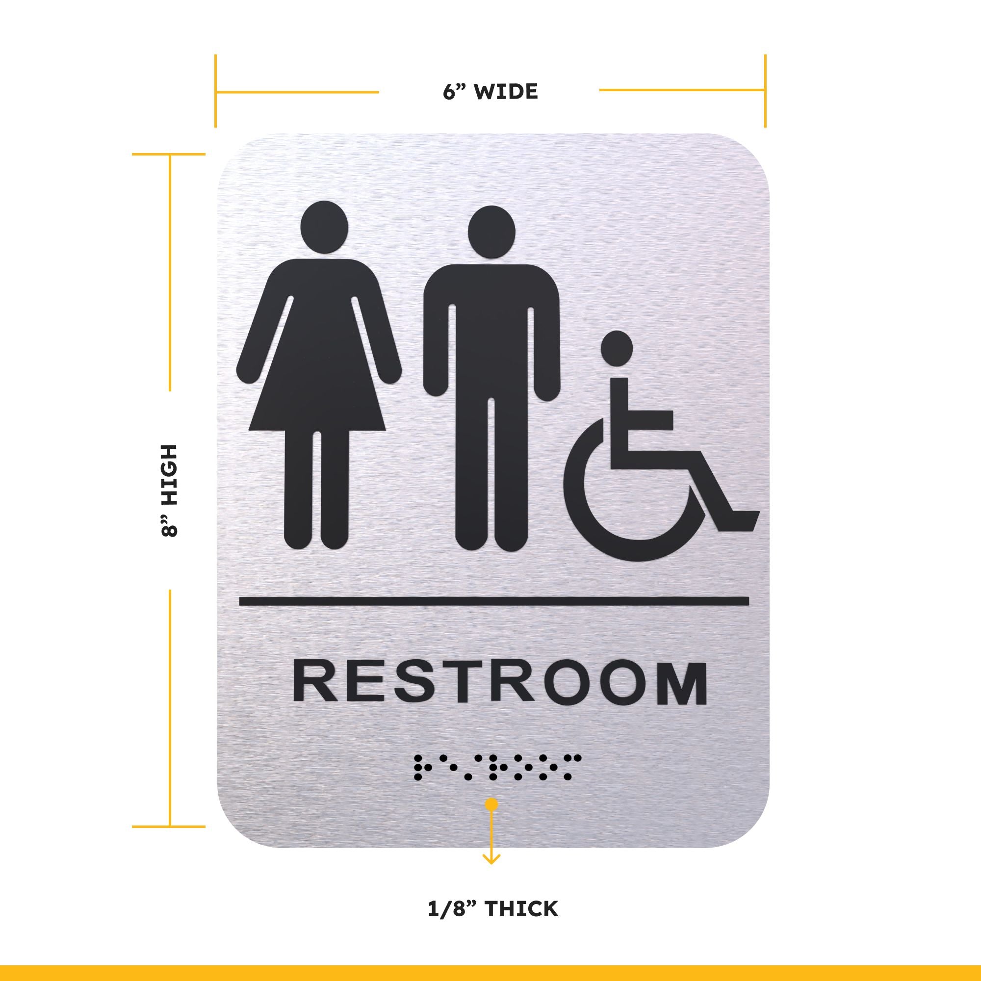 Modern Accessible Restroom Signs for Businesses