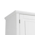 White Bathroom Storage Cabinet with Doors, Drawer and Adjustable Shelf