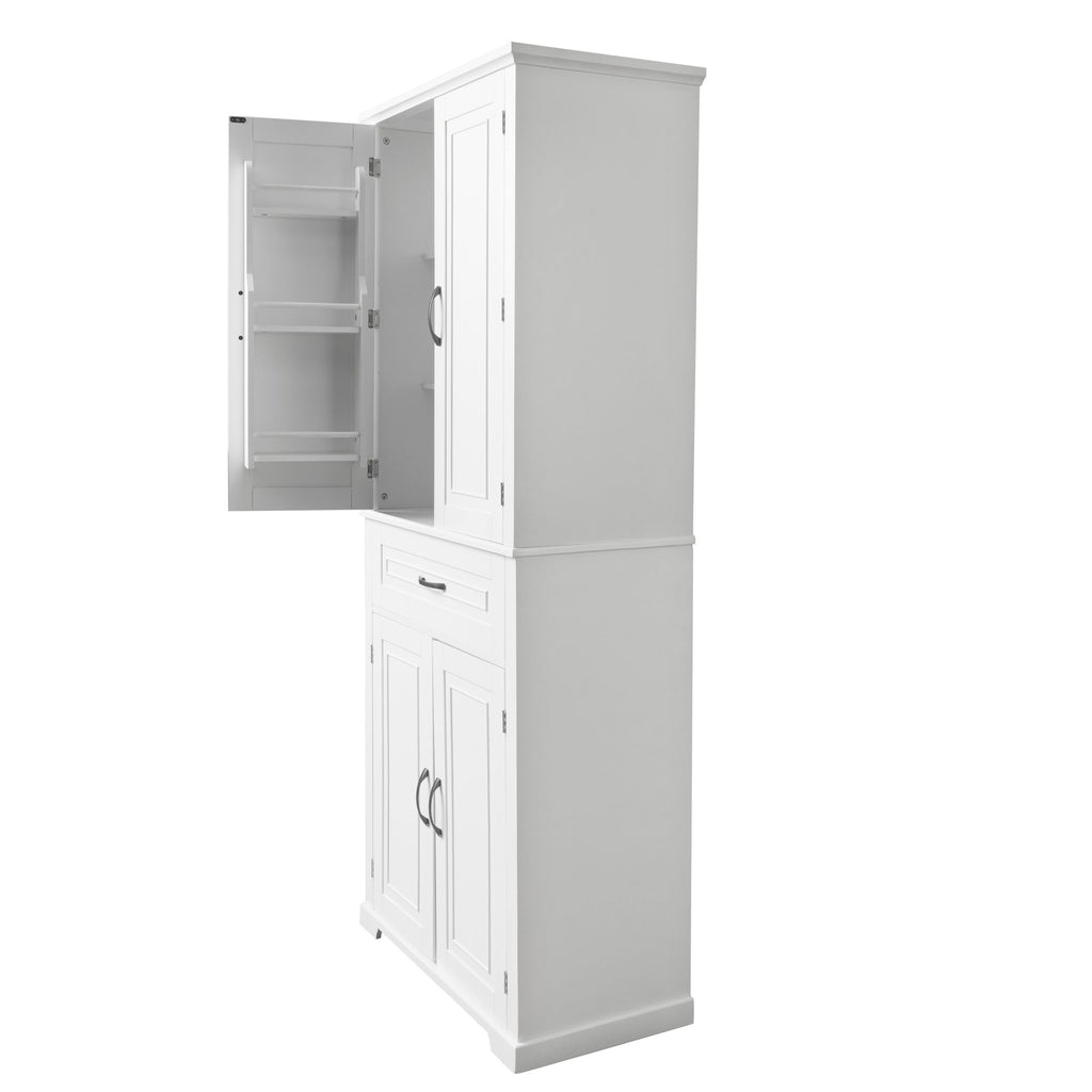 Tall Storage Cabinet with Doors, Drawer, and Adjustable Shelf