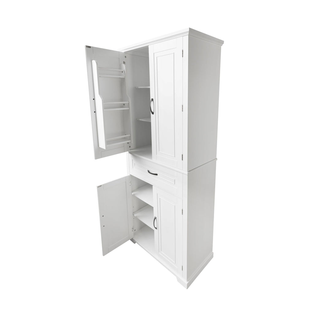 Tall Storage Cabinet with Doors, Drawer, and Adjustable Shelf