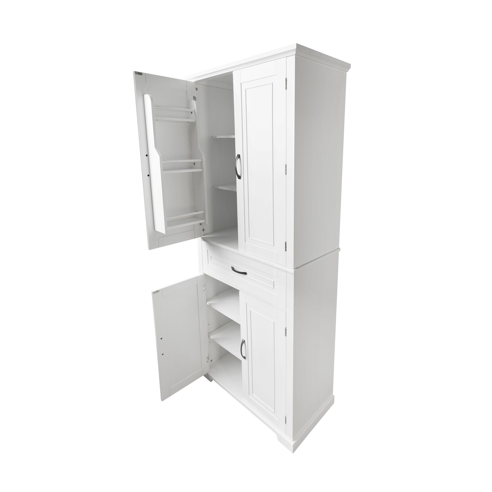 Tall Storage Cabinet with Doors, Drawer, and Adjustable Shelf