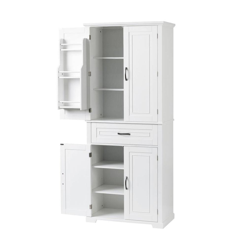 Tall Storage Cabinet with Doors, Drawer, and Adjustable Shelf