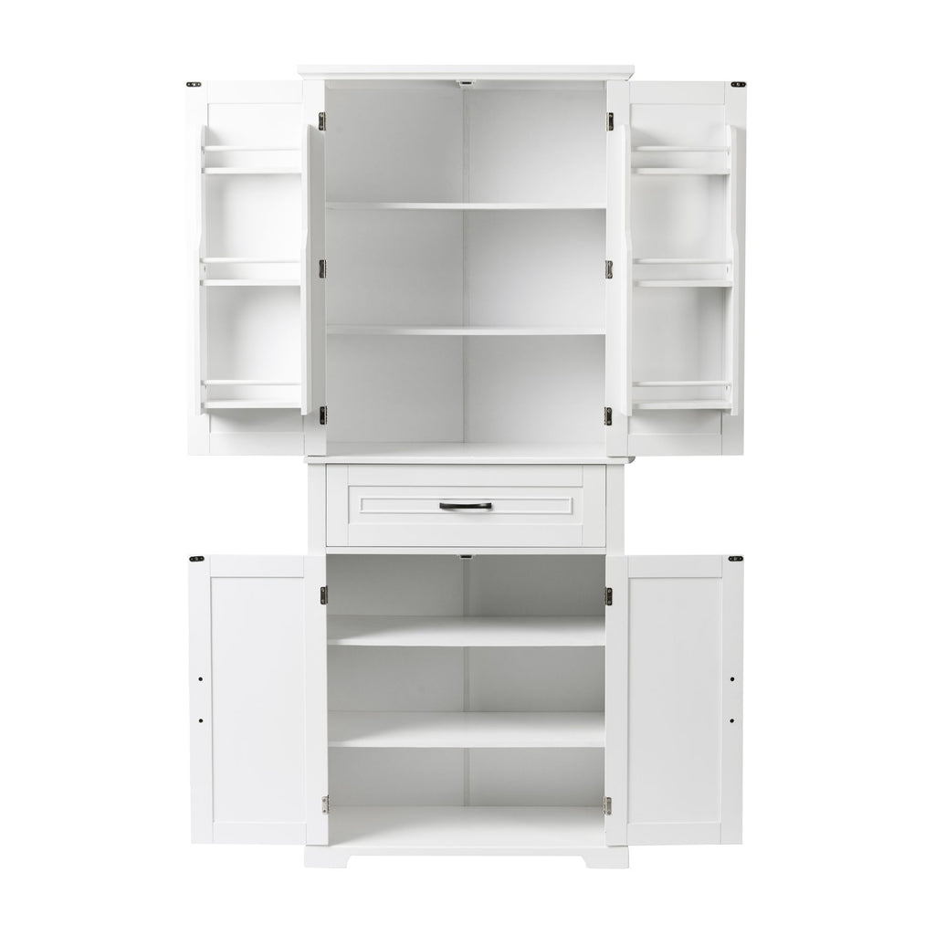 Tall Storage Cabinet with Doors, Drawer, and Adjustable Shelf