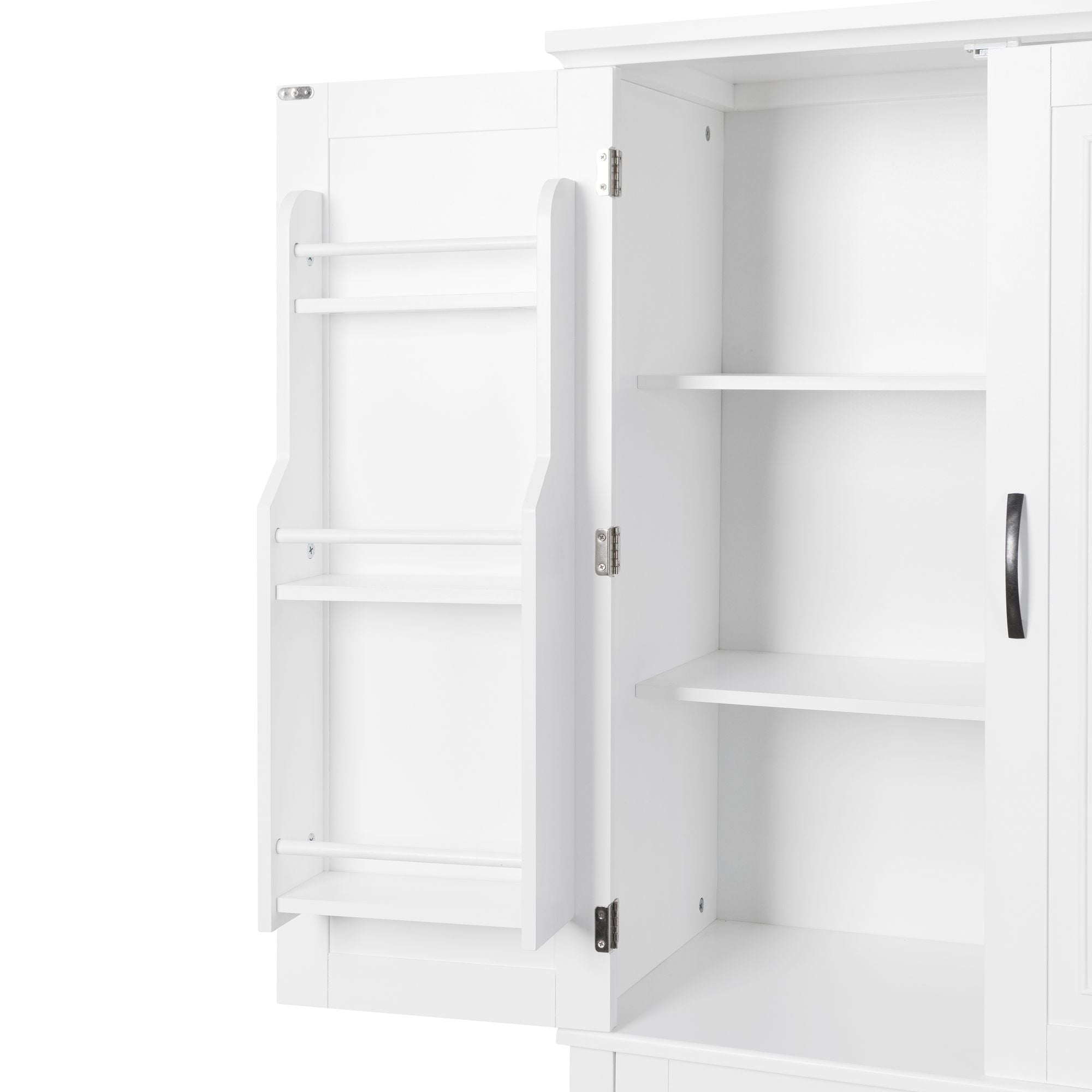 Tall Storage Cabinet with Doors, Drawer, and Adjustable Shelf