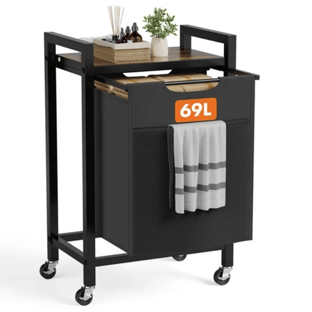 Rolling Laundry Sorter with Pull-Out Removable Bags
