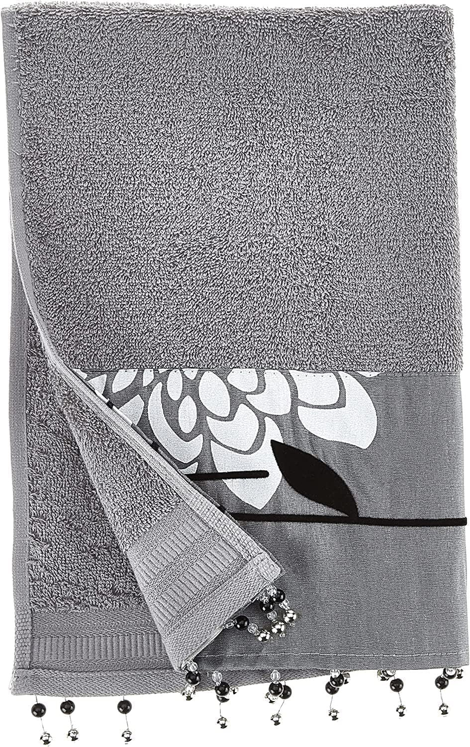 Modern Gray Bathroom Towel Set with Three Coordinated Pieces