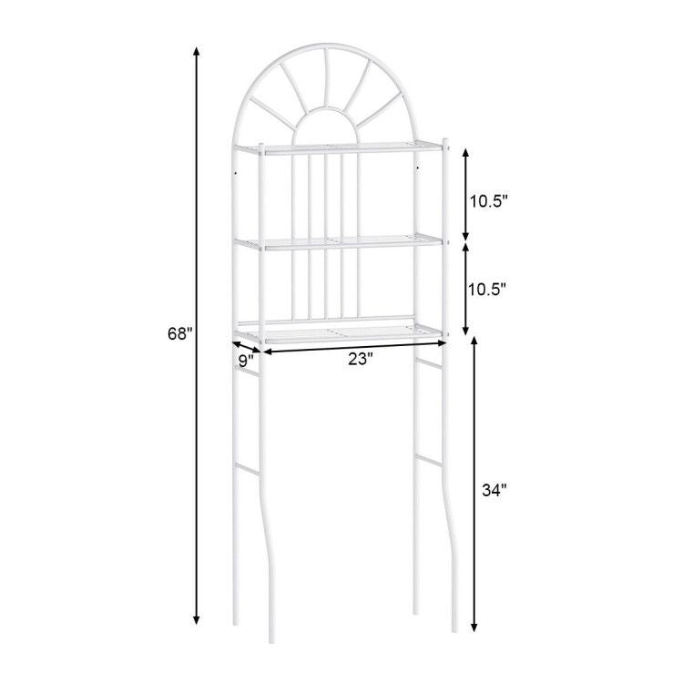 Three-Shelf Bathroom Towel Storage Rack