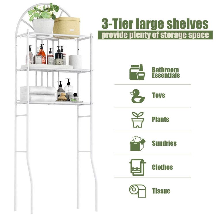 Three-Shelf Bathroom Towel Storage Rack