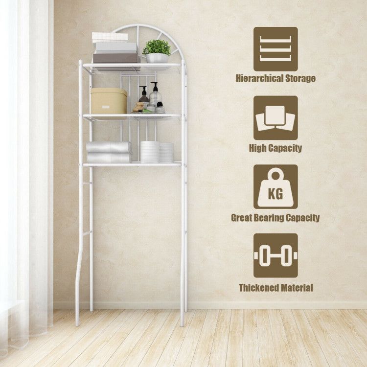Three-Shelf Bathroom Towel Storage Rack
