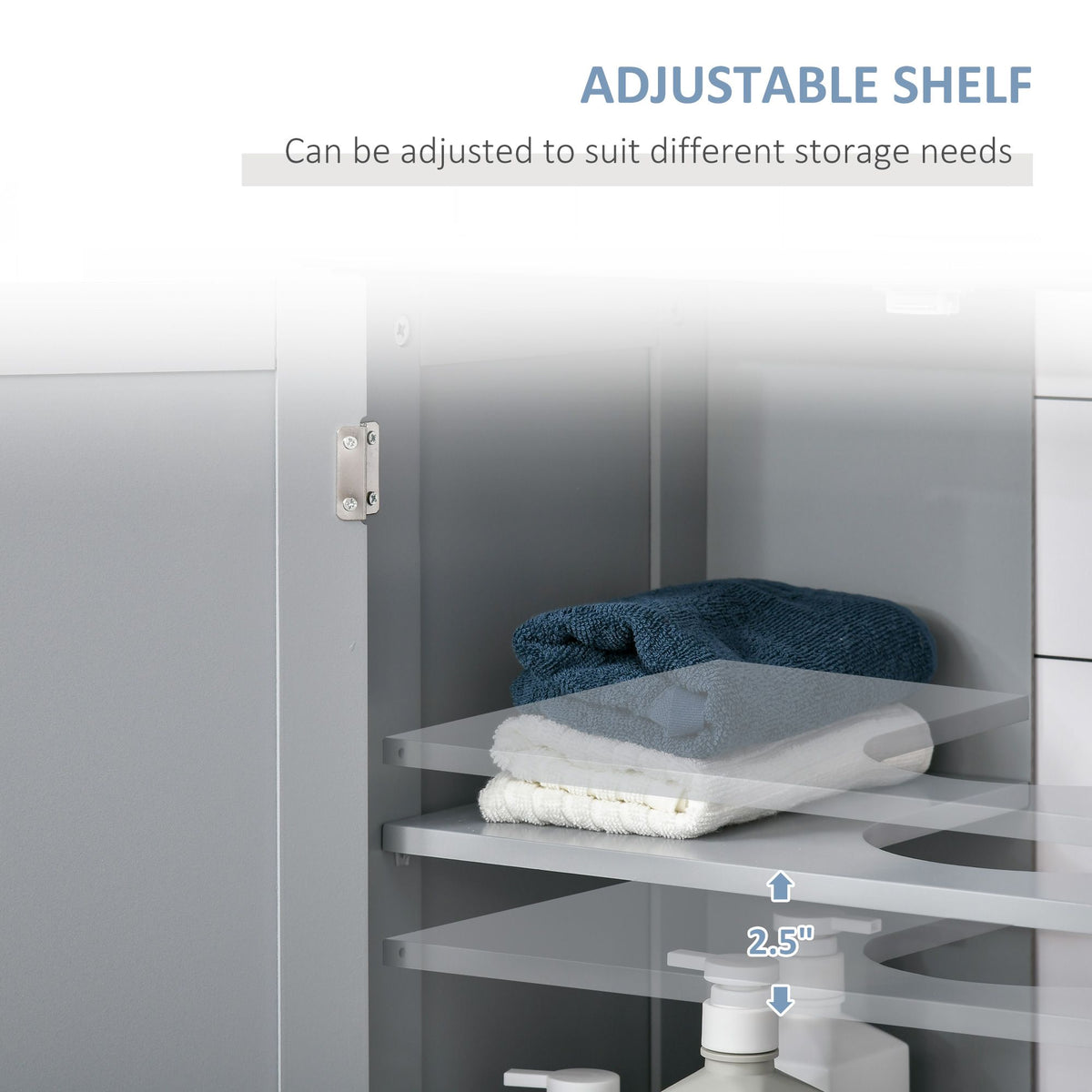 Bathroom Vanities, Bathroom Sink Cabinets with U-Shape Cut-Out and Adjustable Internal