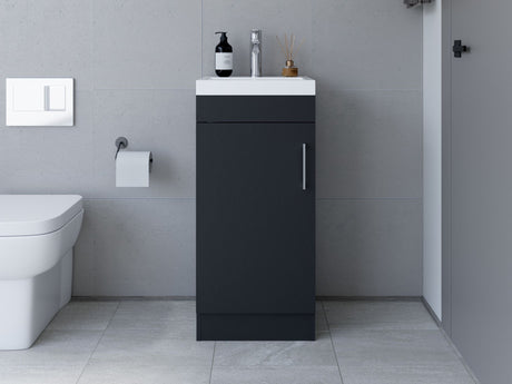 Metal Handle Single Door Bathroom Vanity Cabinet with Shelf