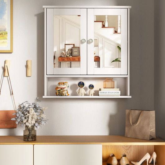 Bathroom Wall Mount Mirror Cabinet with Shelves – Organize Your Essentials