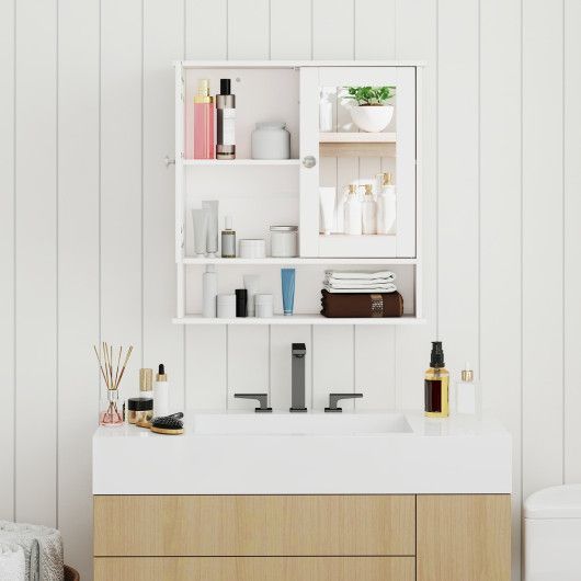 Bathroom Wall Mount Mirror Cabinet with Shelves – Organize Your Essentials
