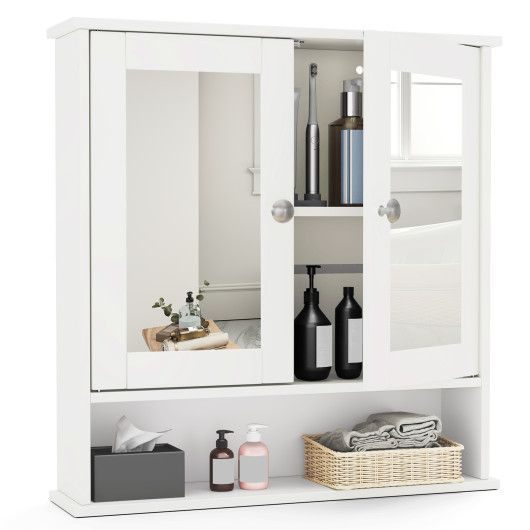 Bathroom Wall Mount Mirror Cabinet with Shelves – Organize Your Essentials