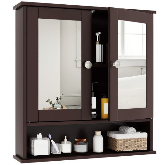 Bathroom Wall Mount Mirror Cabinet with Shelves – Organize Your Essentials