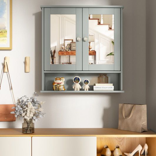 Bathroom Wall Mount Mirror Cabinet with Shelves – Organize Your Essentials