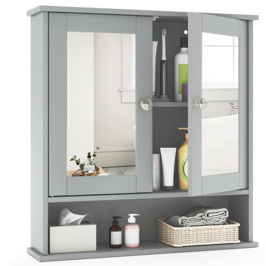 Bathroom Wall Mount Mirror Cabinet with Shelves – Organize Your Essentials