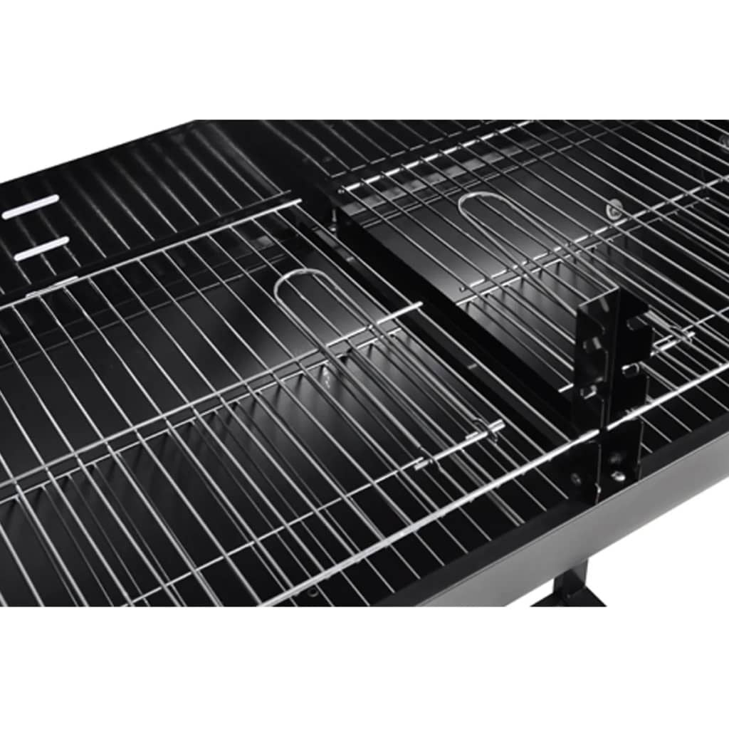 Classic Charcoal Barbecue with Two Grills and Mobility Wheels
