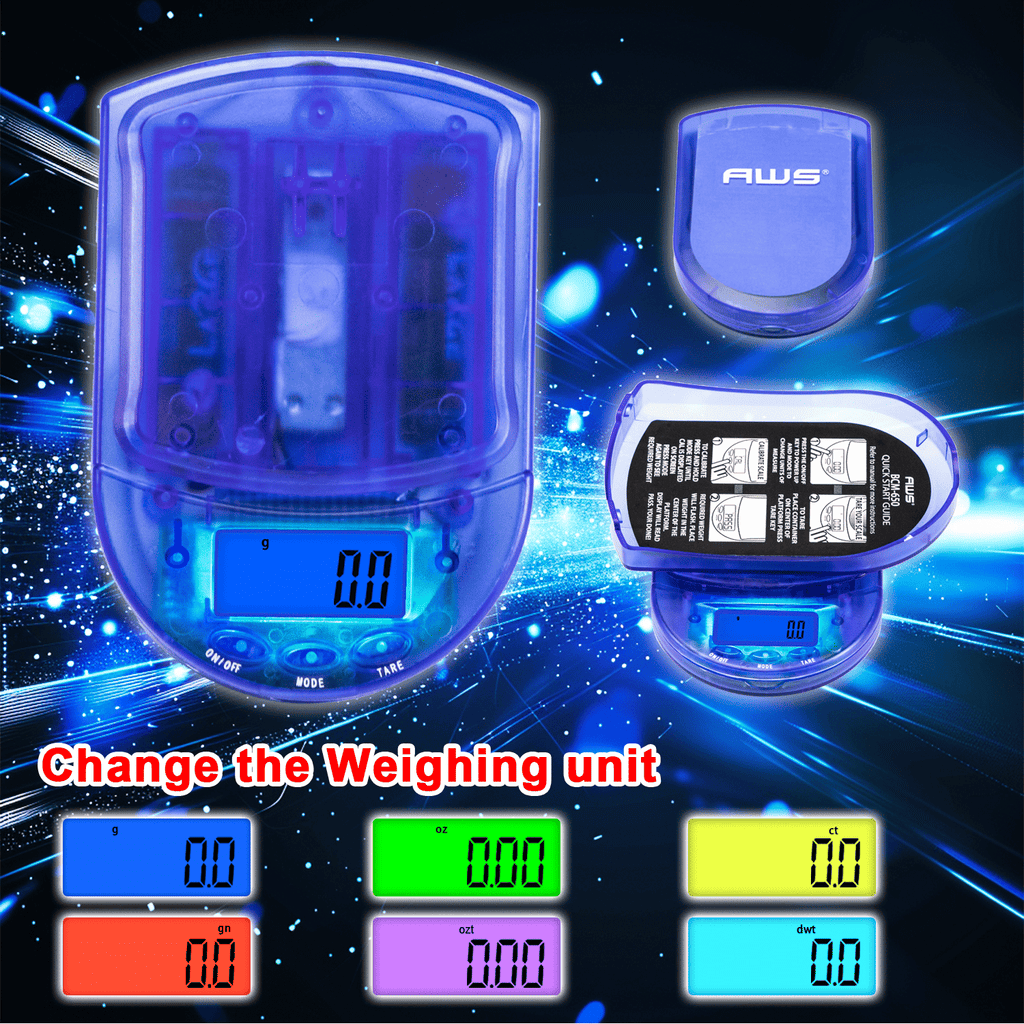BCM-650 Clear Blue Digital Pocket Scale