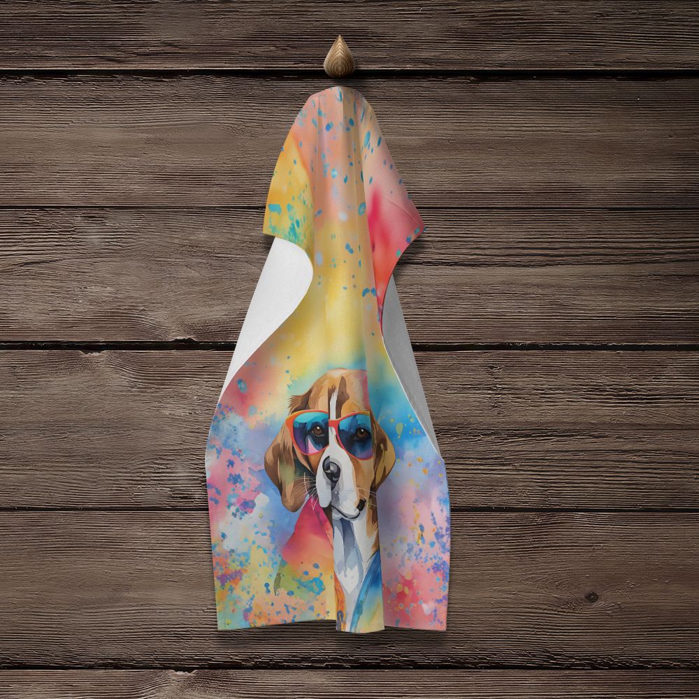 Beagle Hippie Dawg Decorative Kitchen Towel