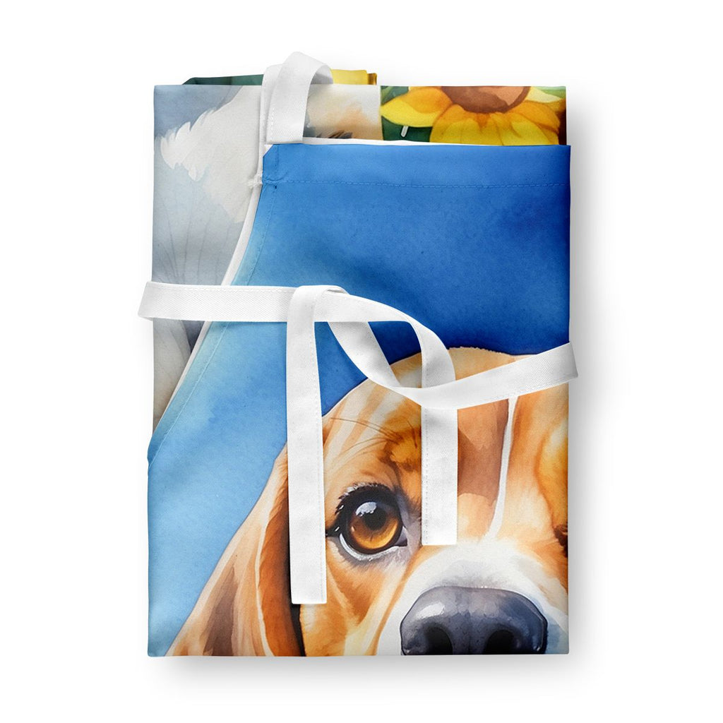 Beagle in Sunflowers Bib Apron