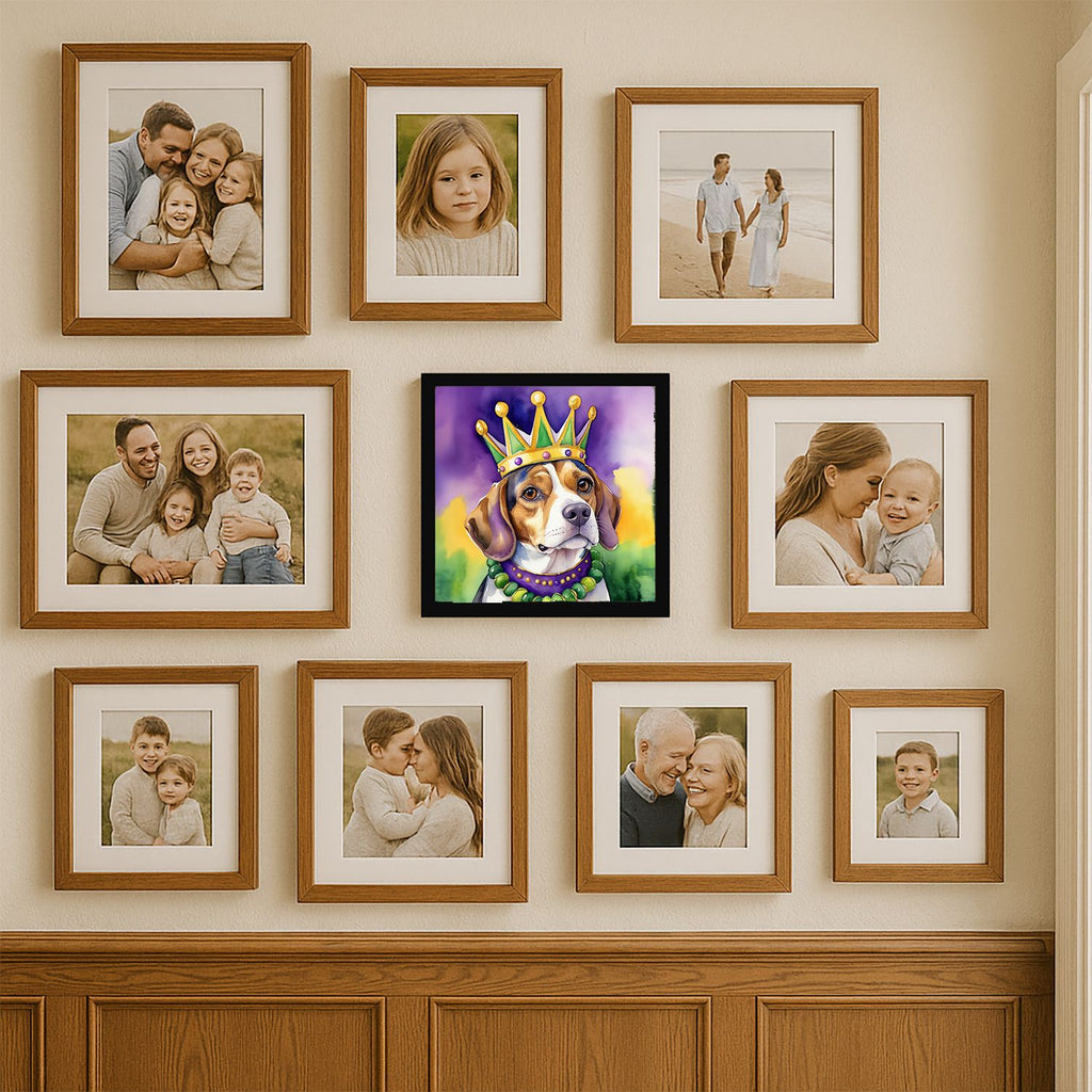 Framed Metal Print Wall Art, Square, Ready to Hang for Bathroom or Kitchen