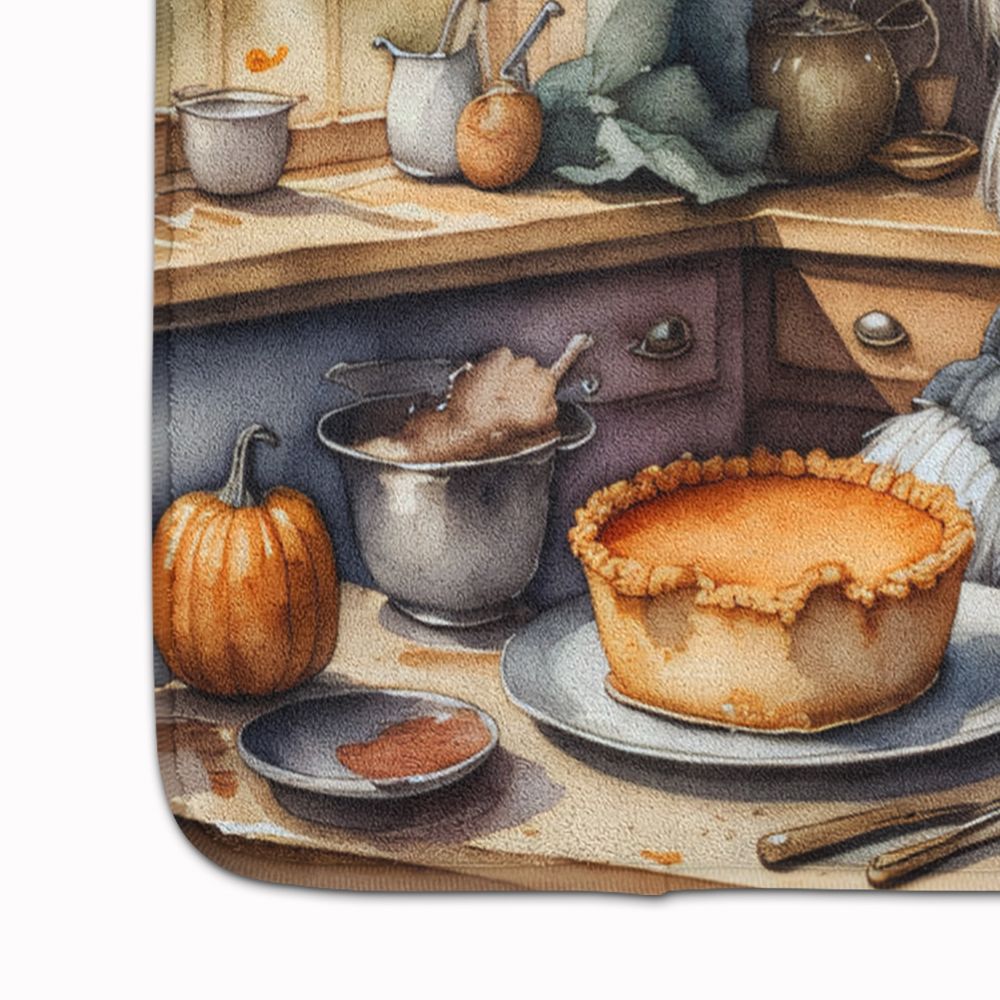 Bearded Collie Fall Pumpkin Cushioned Floor Mat