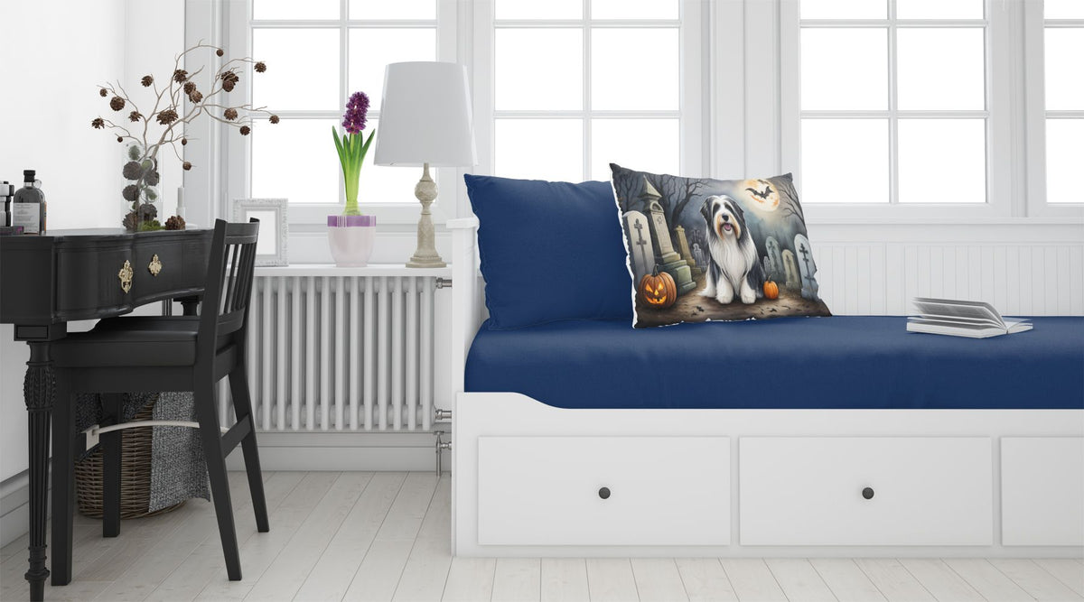 Bearded Collie Spooky Halloween Standard Pillowcase Lightweight Super Soft Easy Care