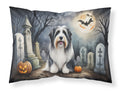 Bearded Collie Spooky Halloween Standard Pillowcase Lightweight Super Soft Easy Care