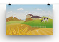Grazing Cow in a Fall Countryside Wall Art