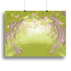 Beautiful Glade in the Magic forest Canvas Print or Poster