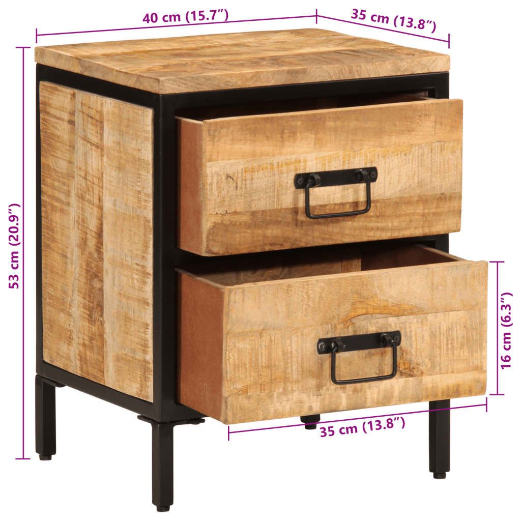 Timeless Two-Drawer Bedside Cabinet