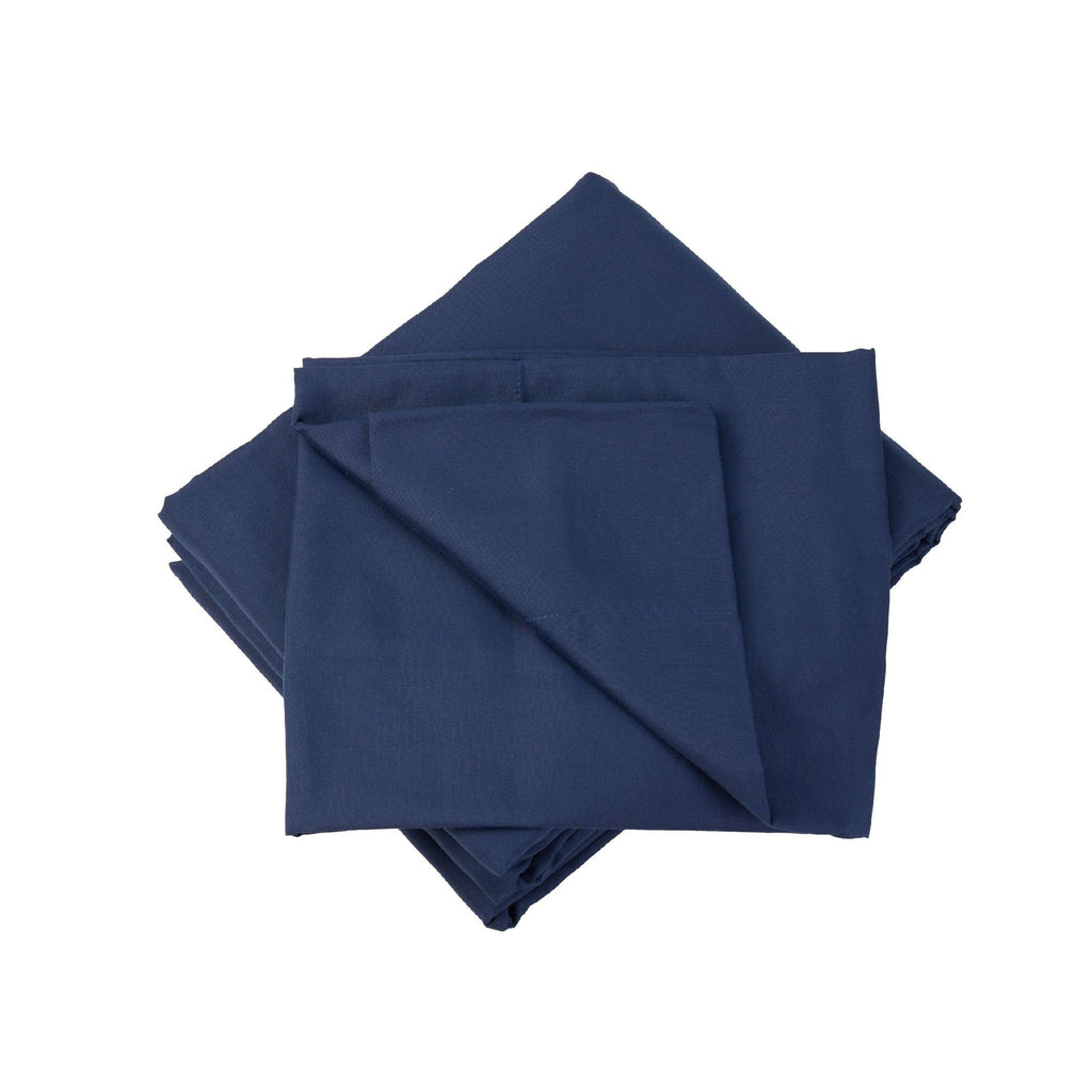 Ultra-Soft Brushed Microfiber Full Sheet Set – Navy Blue, 4 Piece