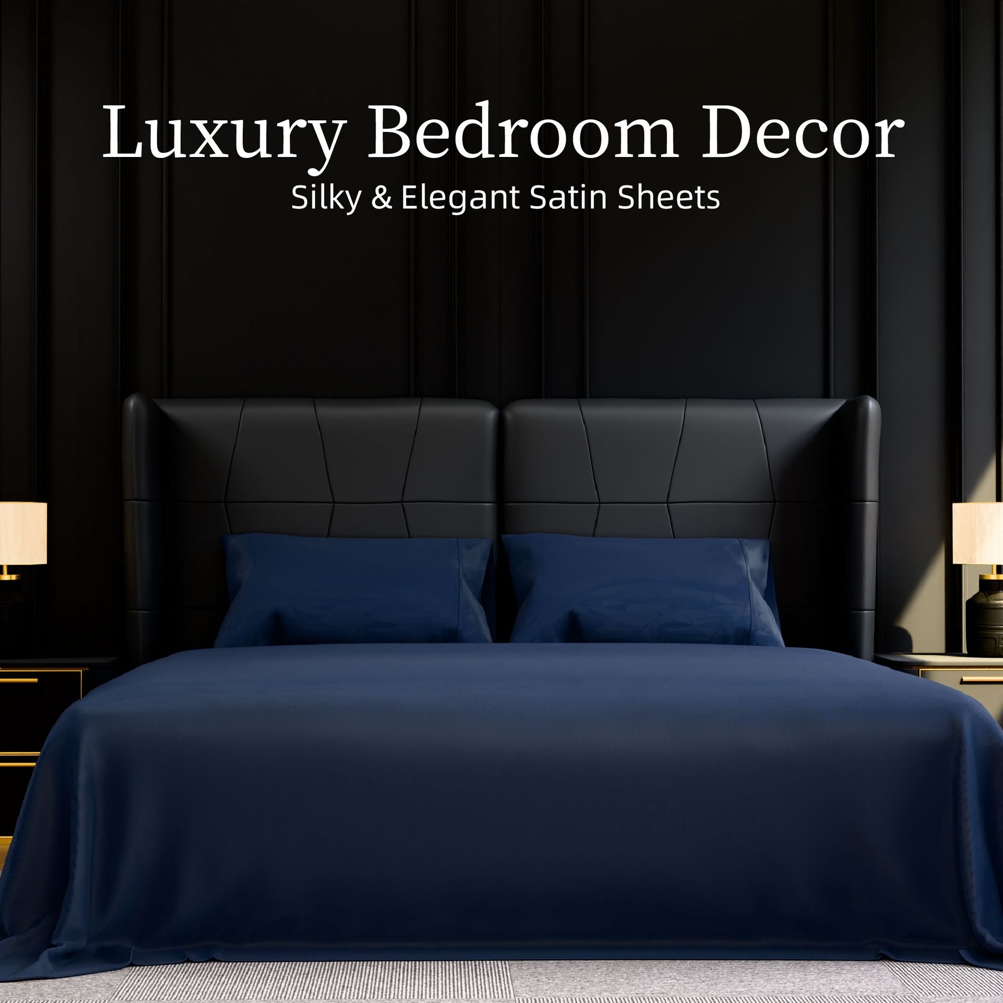 Ultra-Soft Brushed Microfiber Full Sheet Set – Navy Blue, 4 Piece