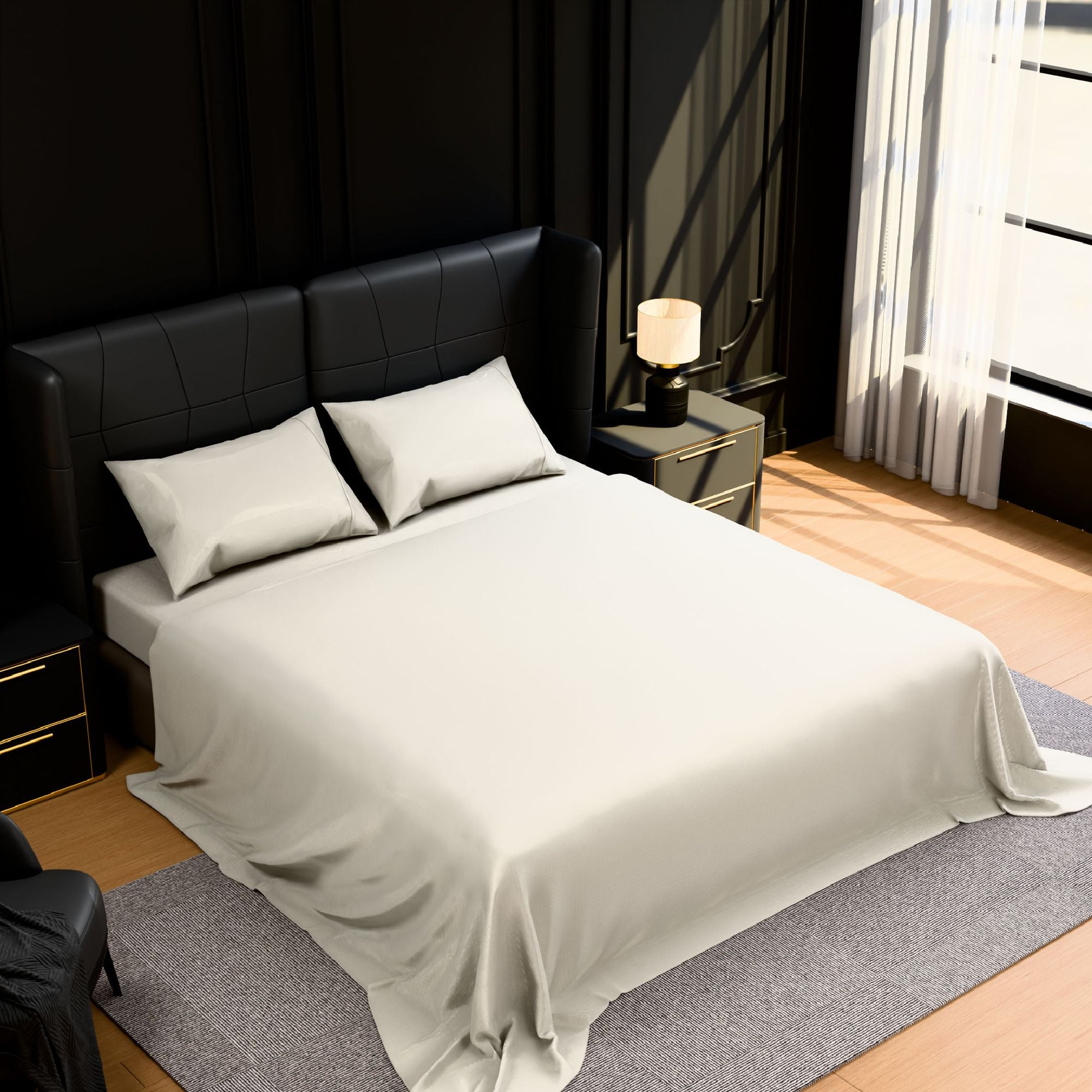 Brushed Microfiber Full Bed Sheet Set – Ultra-Soft & Fade Resistant 4-Piece