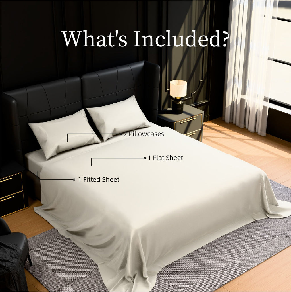 Brushed Microfiber Full Bed Sheet Set – Ultra-Soft & Fade Resistant 4-Piece