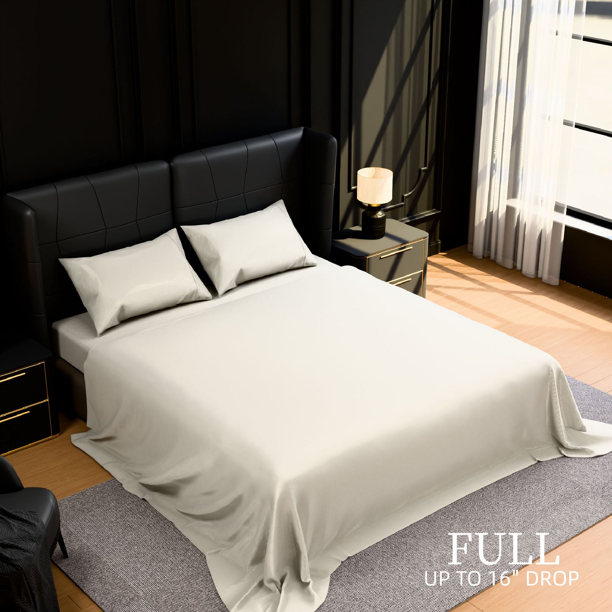 Brushed Microfiber Full Bed Sheet Set – Ultra-Soft & Fade Resistant 4-Piece