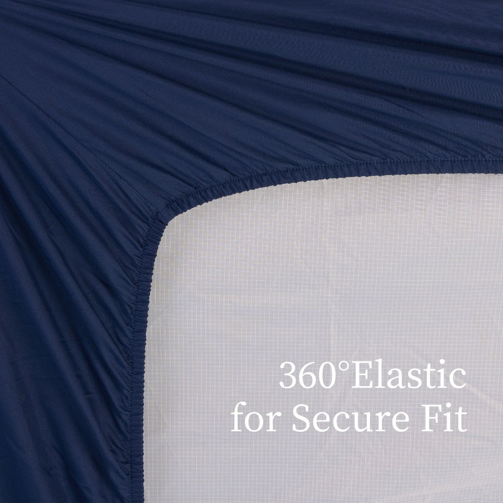 Ultra-Soft Brushed Microfiber Queen Sheet Set - Navy Blue