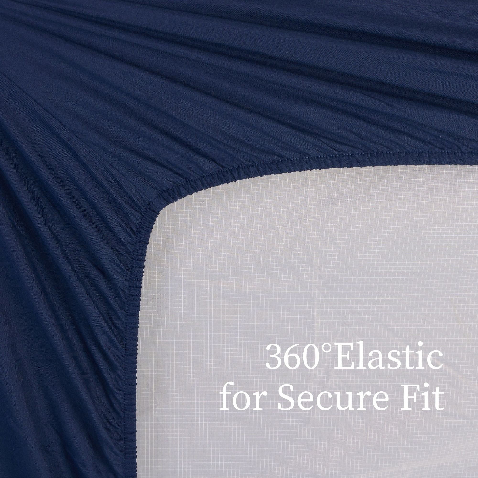 Ultra-Soft Brushed Microfiber Queen Sheet Set - Navy Blue