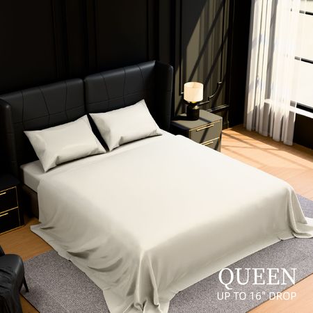 White Queen Four-Piece Easy-Care Sheet Set