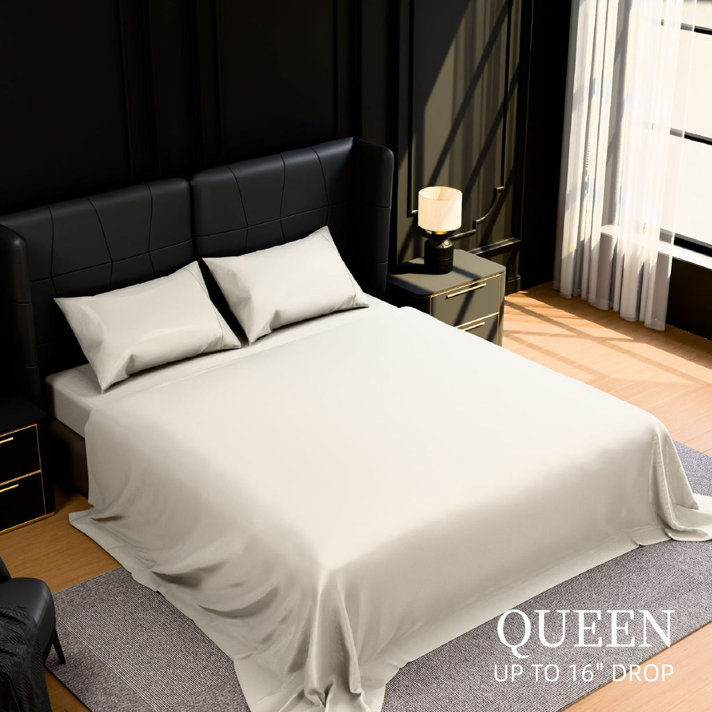 White Queen Four-Piece Easy-Care Sheet Set
